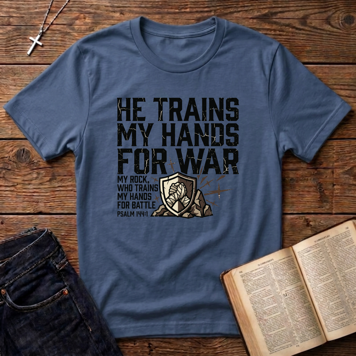 He Trains My Hands For War T-Shirt